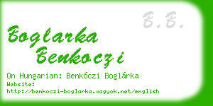 boglarka benkoczi business card